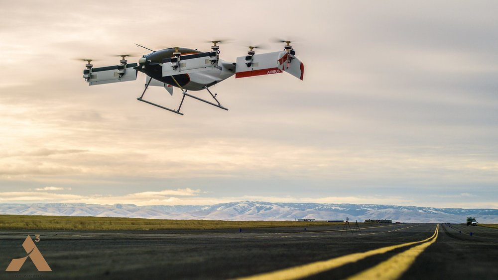Vahana, l'ADAV électrique autonome d'A³ by Airbus, réalise avec succès son premier vol d'essai